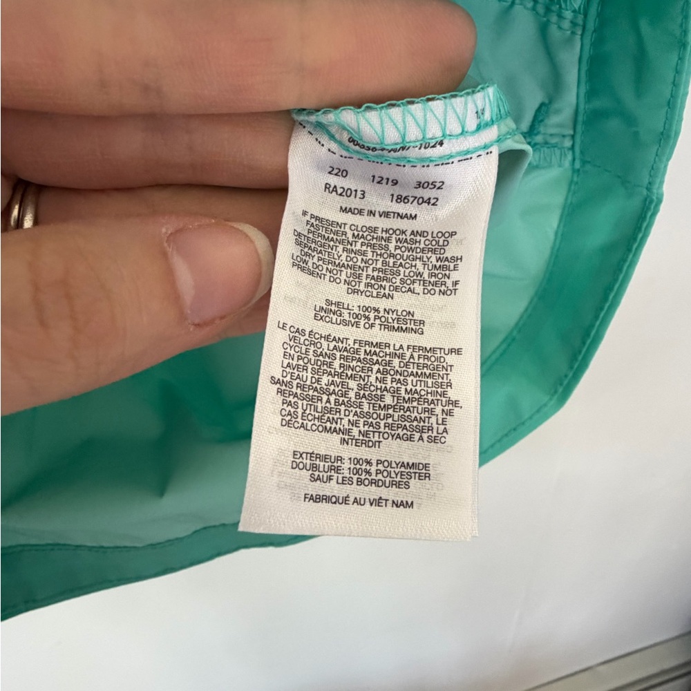 Columbia Teal Hooded Windbreaker Jacket size 2t - Picture 6 of 7